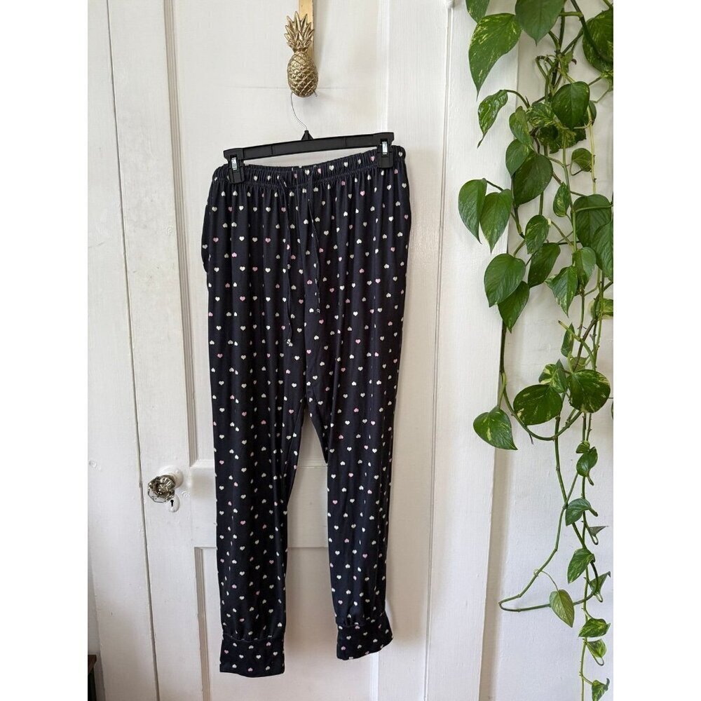 Ekouaer women’s size X-large heart black pajama pants